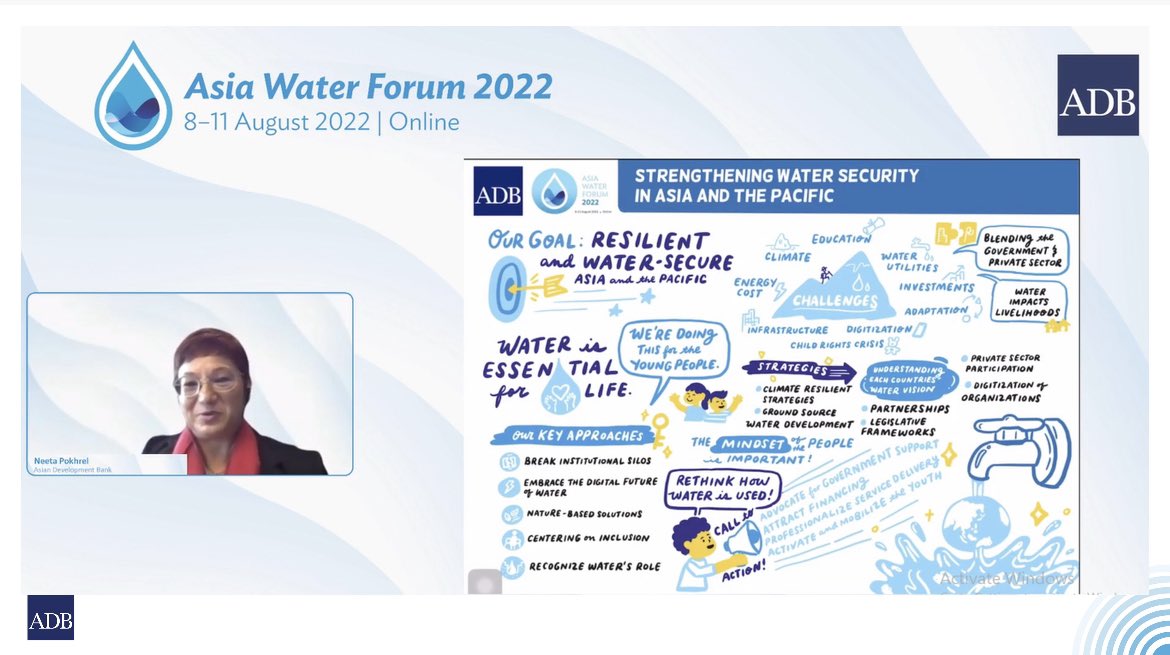 Resilient and Water-Secure Asia and the Pacific, Asia Water Forum 2022. What a great start! <a href="/ADBWater/">ADB Water Sector Community</a> <a href="/ADB_HQ/">Asian Development Bank</a> <a href="/YangWaterProf/">Yang Villa</a> <a href="/jeyankaruna/">Jeyannathann Karunanithi (ஜெயன்நாதன் கருணாநிதி)</a> <a href="/iwaywp/">IWA YWP</a> <a href="/ibespindola/">Isabela Espíndola, PhD</a>