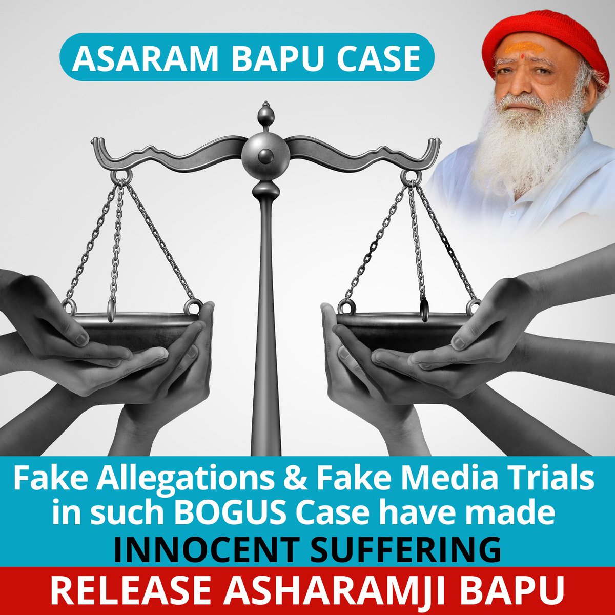 The ignoring of all the witnesses and documents proving the innocence of Bapuji in the Asaram Bapu Case by the court indicates a bigger conspiracy.
INNOCENT Suffering since last 9 years.
We demand #ReleaseAsharamjiBapu immediately