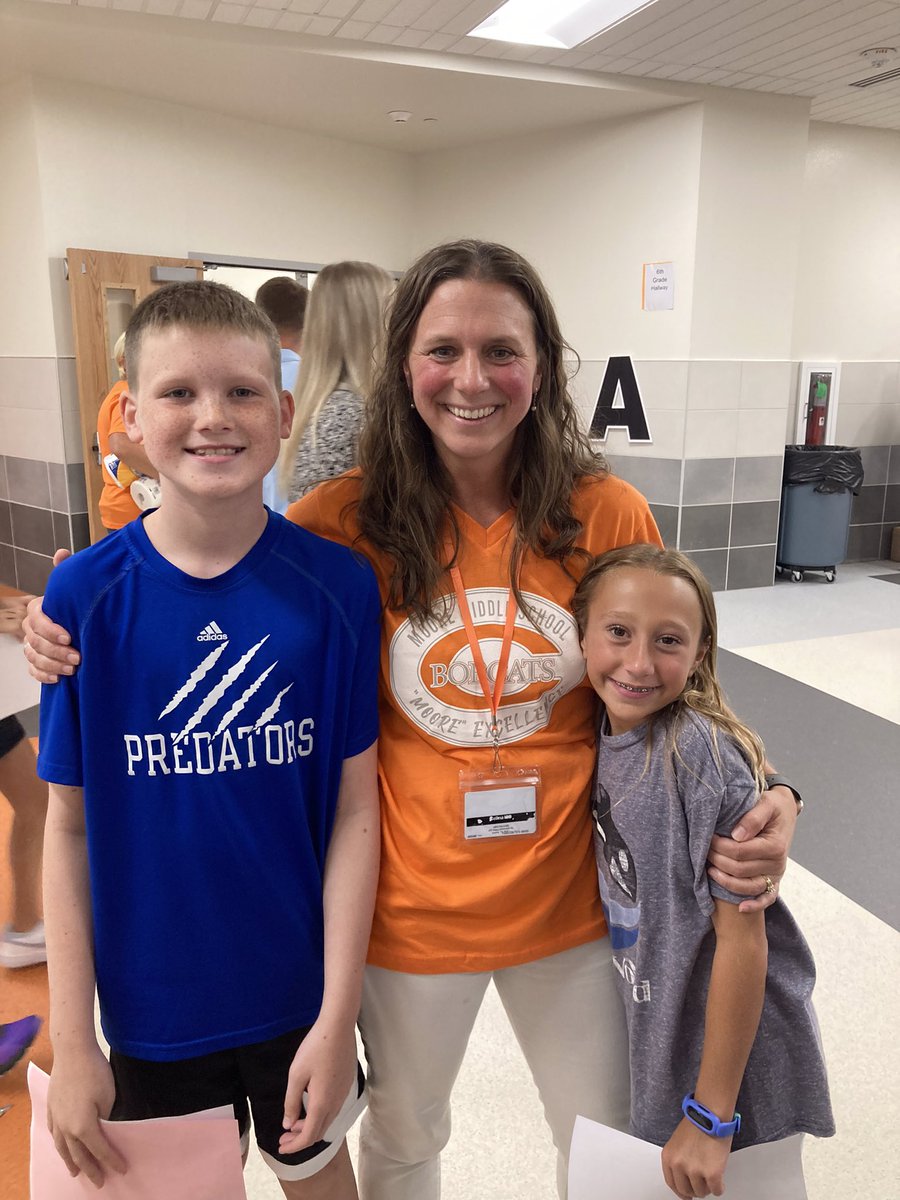 One of the many wonderful things about where I work is getting to see these two everyday!!!  From elementary to middle school, I have loved them since before kindergarten!! #BeMoore <a href="/DawnMather2/">Dawn Mather</a>