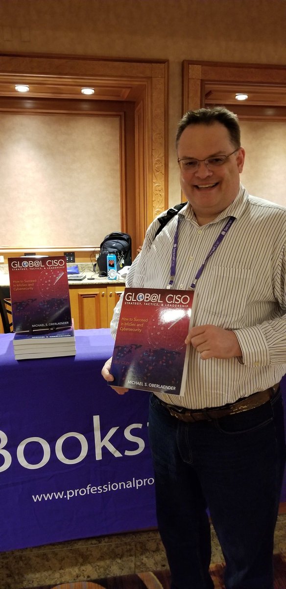 MSOberlaender's tweet photo. Get your copy of my #GlobalCISO #CISO book at the #Blackhat @BlackhatUSA bookstore by @PPIRecording #InfoSec #Security #CyberSecurity #CSO #booktwt https://t.co/o8GFfpKRLC