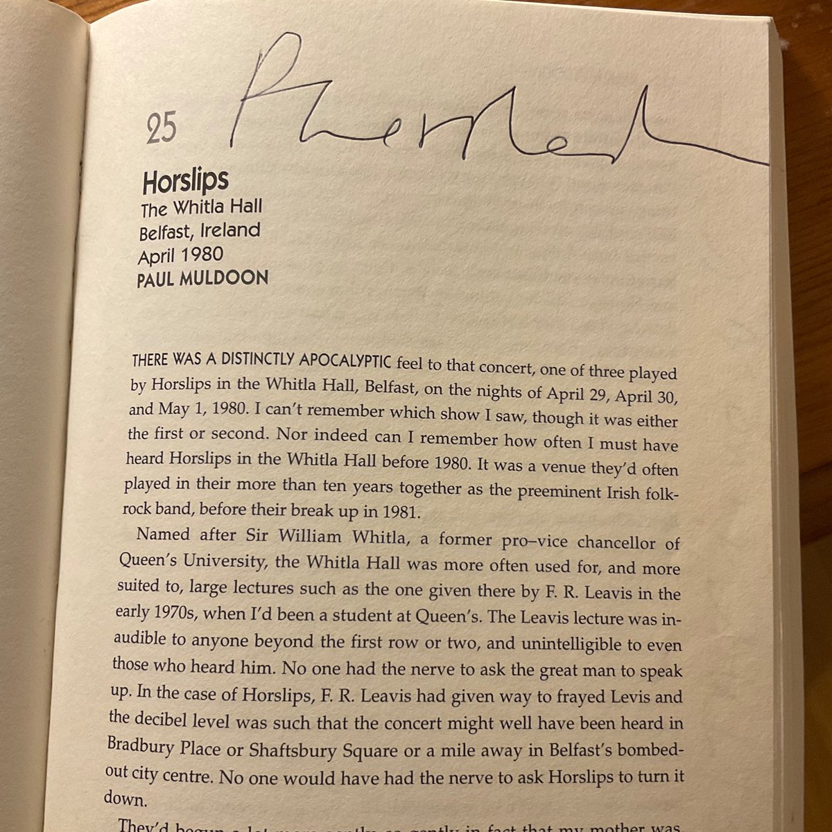 THorslips's tweet photo. #Horslips #TroubleTuesday
Four snips from #PaulMuldoon’s offering when 50 writers each relive “The Show I’ll Never Forget”.
#BelfastGigs #WhitlaHall #1980
His story ends with the opening track on the night “Trouble With A Captial T”.
Read order
1 2
3 4 https://t.co/WTJphxiIrp