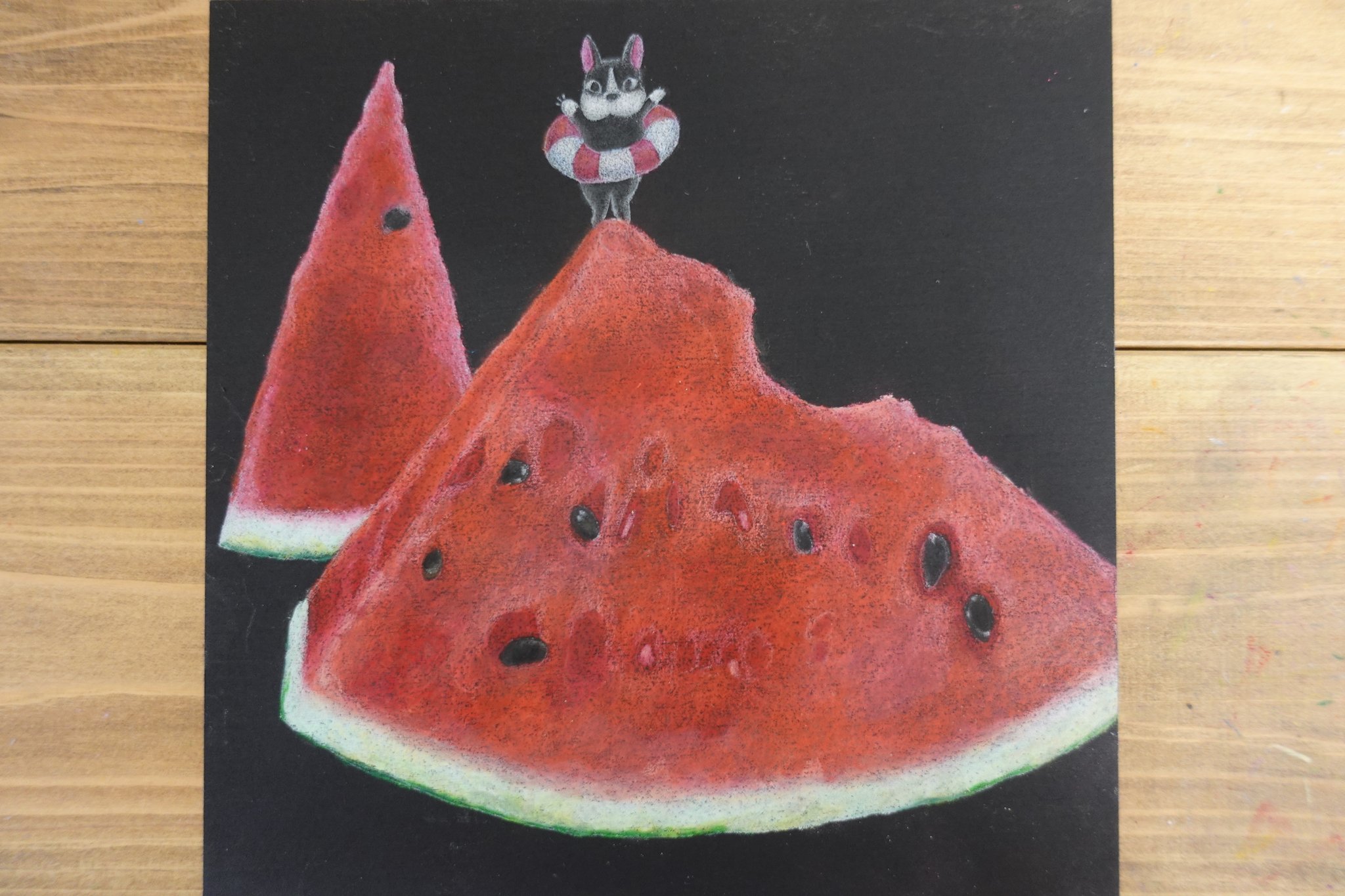 まぐまろーず ペットちゃんの似顔絵屋さん ぴょこりたん チョークアート イラスト依頼 スイカ イラスト好きな人と繋がりたい 犬好きさんと繋がりたい いぬいらすと T Co Mrz4enbvgq Twitter