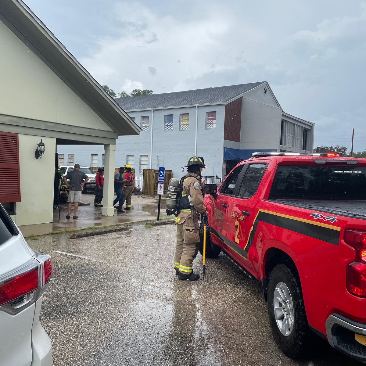 Always happy to be a good neighbor and lend a helping hand. Glad we could provide a safe place of shelter to the kids and staff next door during today’s storm, and a big thank you to the Gulfport Fire Department for their quick response!