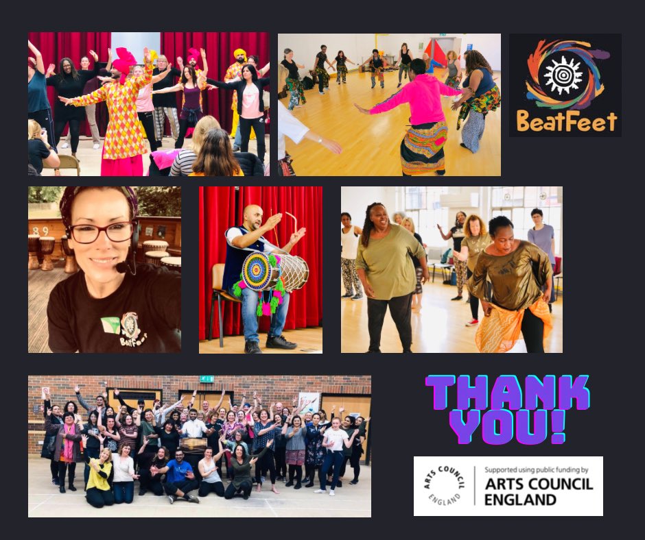 BeatFeet Ltd (@beatfeet1) on Twitter photo A huge thank you to <a href="/ace_national/">Arts Council England</a> for supporting a new programme of global percussion and dance workshops in Nottingham. Thanks to this, we can continue with developing our groups of budding dancers & drummers! <a href="/NachdaSansaar/">Nachda Sansaar</a> <a href="/JanetRoseSEQ/">Janet Rose</a> <a href="/JudeFinlayNotts/">Jude Finlay</a> <a href="/LWArtsNotts/">LW Arts</a> A huge thank you to <a href="/ace_national/">Arts Council England</a> for supporting a new programme of global percussion and dance workshops in Nottingham. Thanks to this, we can continue with developing our groups of budding dancers & drummers! <a href="/NachdaSansaar/">Nachda Sansaar</a> <a href="/JanetRoseSEQ/">Janet Rose</a> <a href="/JudeFinlayNotts/">Jude Finlay</a> <a href="/LWArtsNotts/">LW Arts</a>