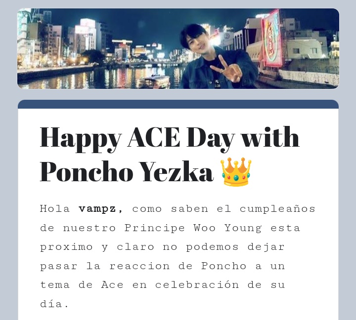 Star_black27's tweet photo. 📢 Atencion #VAMPZ 💜

Se ha abierto la encuesta para elegir el tema que le llevaremos @PonchoYezka en celebración del cumpleaños de nuestro Principe 👑

📎 https://t.co/J4ziW090XX 

En la descripción les deje el dia en que se hará la peticion

#VAV | #HappyACEday | #브이에이브이 https://t.co/ZioRrV5dVh