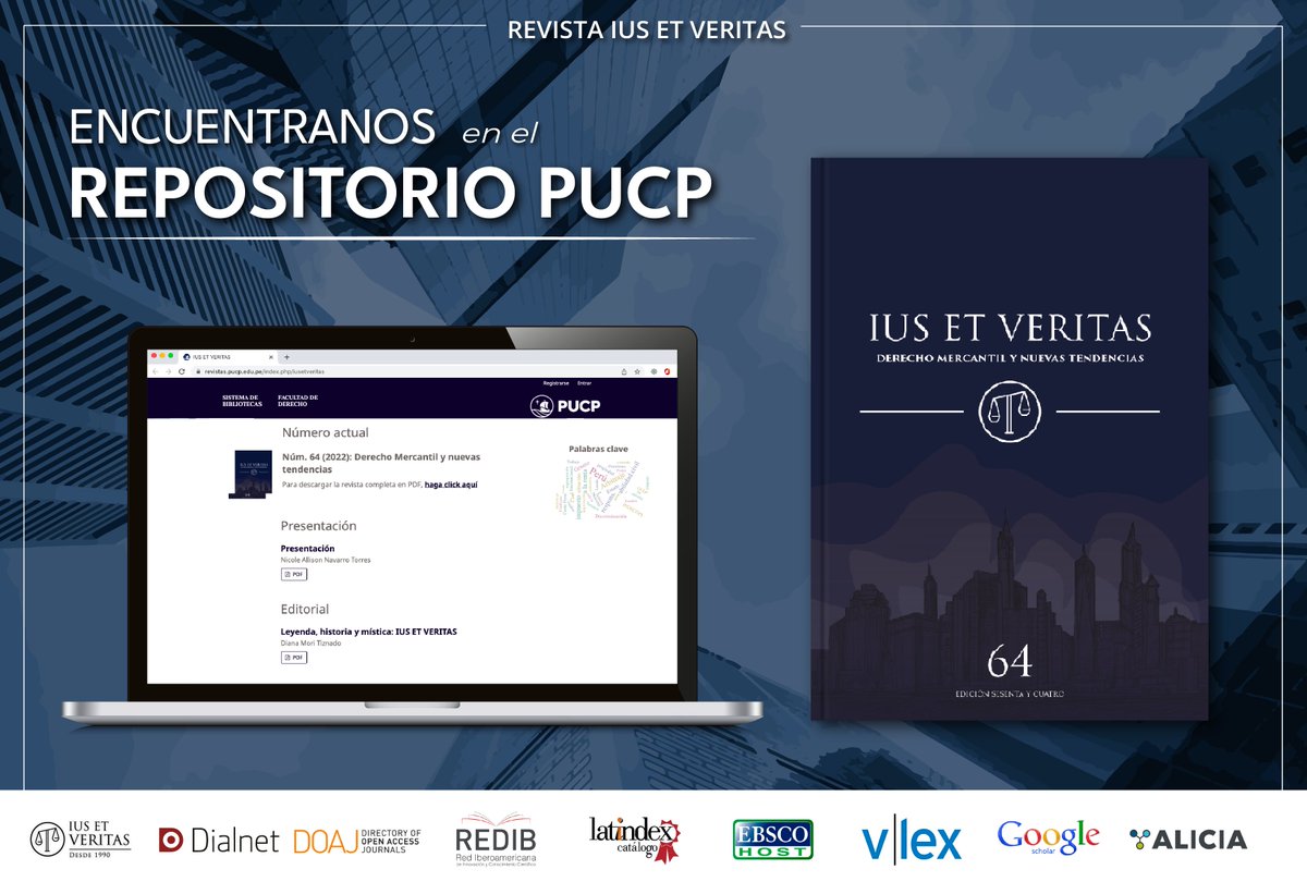 iusetveritas's tweet photo. ⚖️ La Revista IUS ET VERITAS se complace en anunciar que su Edición No. 64 sobre “Derecho Mercantil y nuevas tendencias” ya se encuentra disponible en el repositorio institucional. Pueden acceder en este link➡️ https://t.co/92kT5ZmDvf https://t.co/AHlwo4pRLN
