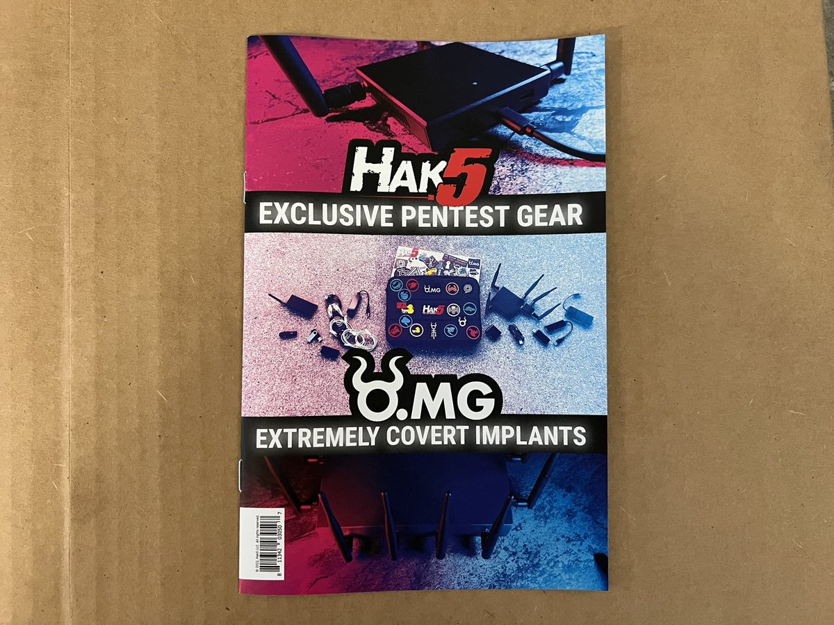3 years ago I was selling out of my backpack at <a href="/defcon/">DEF CON</a>. This year, OMG is on the front cover. 😎

I’ll be seeing you at the vendor area with <a href="/Hak5/">Hak5</a>

Lots more to come, including what’s inside this catalog!