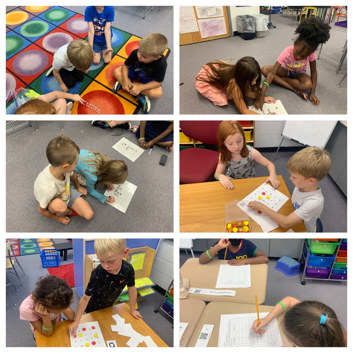 Working together to build adding to 10 fluency. Great afternoon of math centers! ⁦<a href="/ORSchools/">Oak Ridge Schools</a>⁩ ⁦<a href="/LindenLion/">Linden Elementary</a>⁩