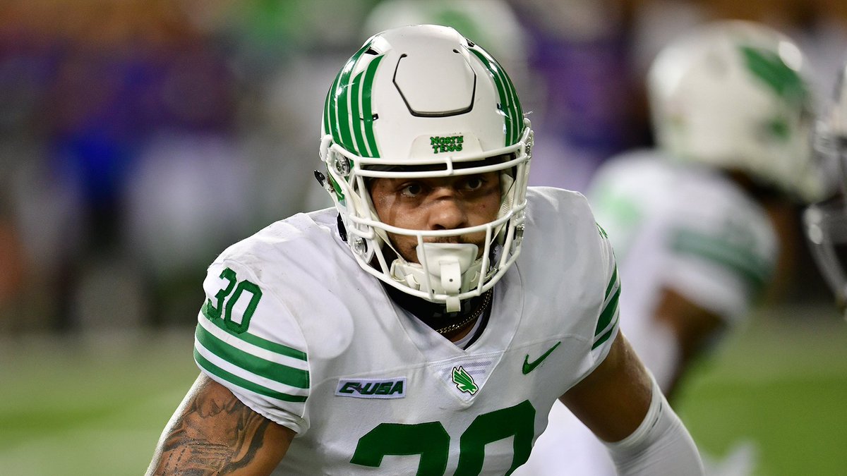 ● LB Spotlight ●

Larry Nixon III - North Texas

• Nixon III has been an excellent player for the Mean Green. In his career he has 140 Tackles, 9 Tackles for Loss, 4.5 Sacks, 2 Pass Breakups and 2 Forced Fumbles.