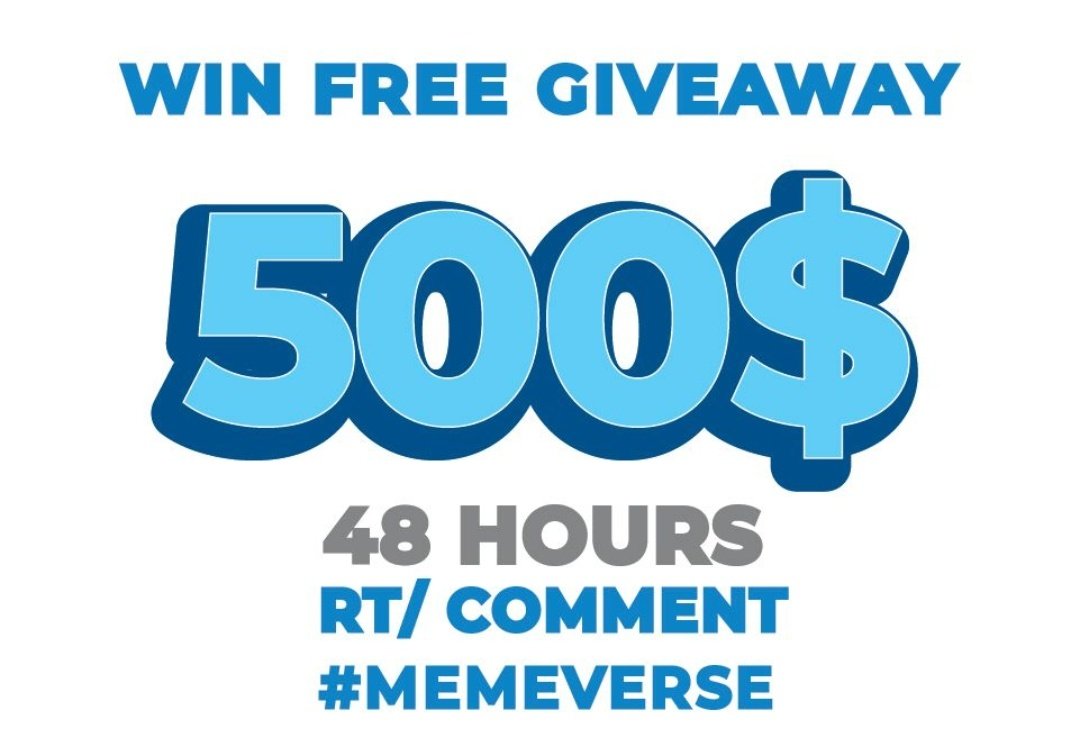 $500 #giveaway in 48 Hours ⚠️

RT/Comment #Memeverse below 👇👇👇👇