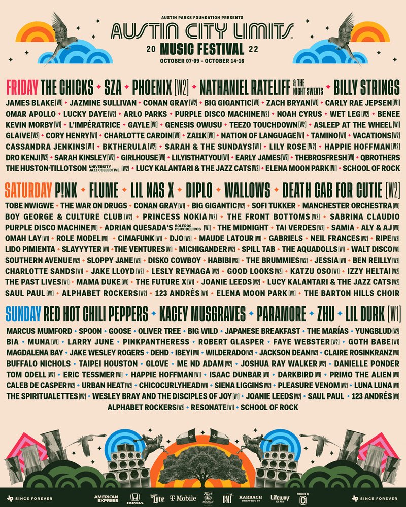 HustonTillotson's tweet image. Community, can you guess which Austin institution of higher learning AND only HBCU is officially a part of Austin City Limits Music Festival @aclfestival 2022 lineup? Hint: Search the phenomenal acts listed for Friday, October 7th and Friday, October 14th! #HTisIDEAL #HTxACL