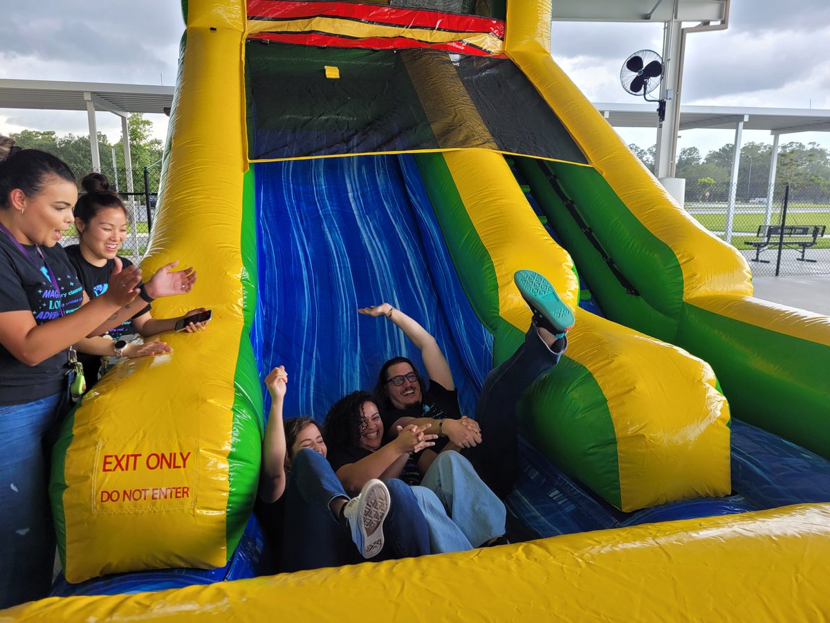dragonsOCPS's tweet photo. Dragon Magic Day ended with teachers getting "slide certified." They committed to stepping out of their comfort zones to try new ways without fear of failure. We will slide through adversities to achieve success.
#vpelevelup #rcainspired @Southeast_OCPS @OCPSnews #culture https://t.co/GGnancfdtM
