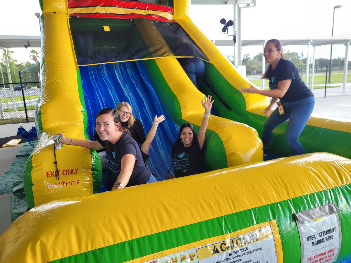 dragonsOCPS's tweet photo. Dragon Magic Day ended with teachers getting "slide certified." They committed to stepping out of their comfort zones to try new ways without fear of failure. We will slide through adversities to achieve success.
#vpelevelup #rcainspired @Southeast_OCPS @OCPSnews #culture https://t.co/GGnancfdtM
