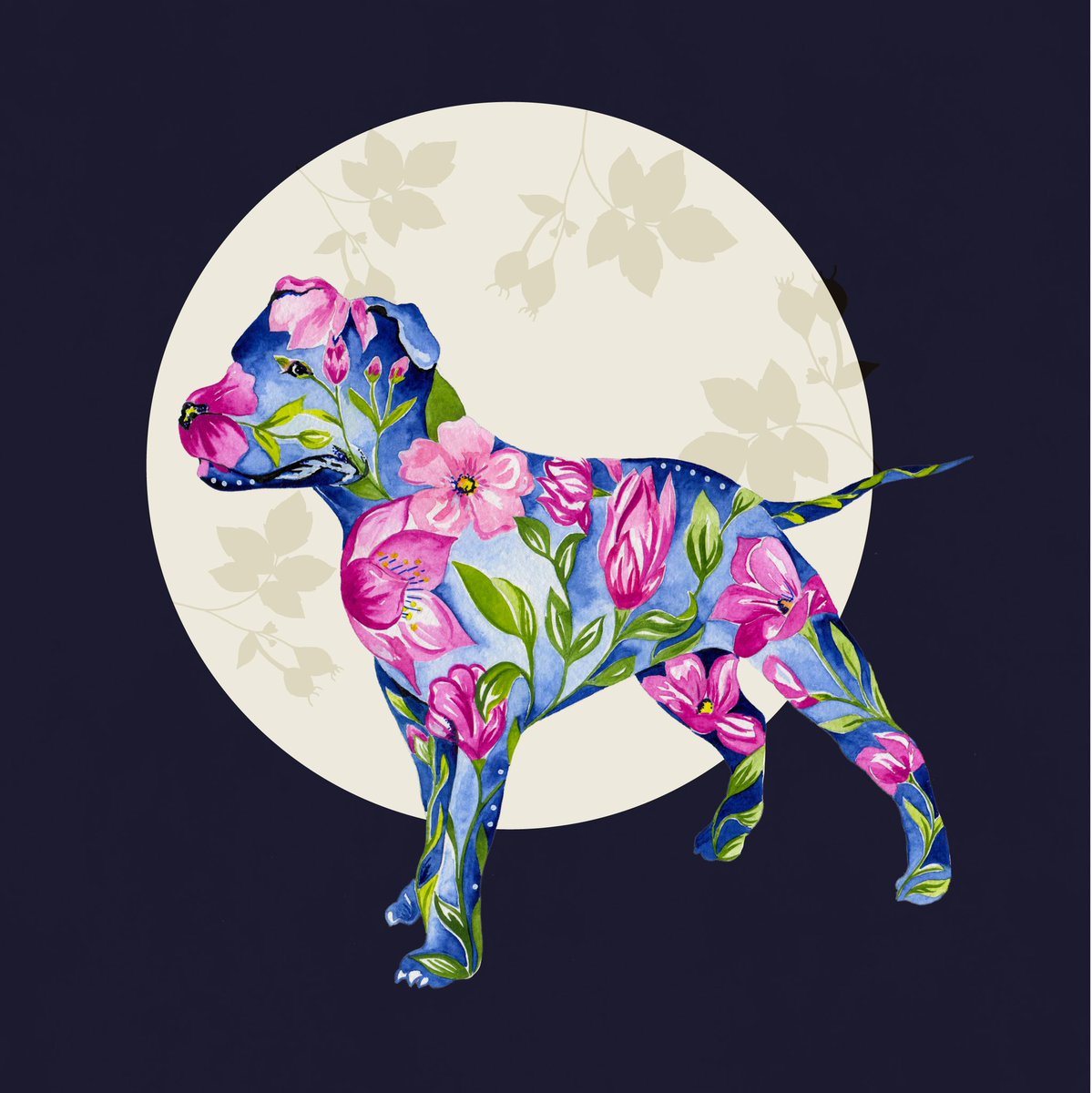 Pooches just released on the pet portal. 🐾 
#dogs #DogLover #GameStopNFT #staffy #mooncatcher #handpaintedart #watercolorart #NFTartist @GameStopNFT