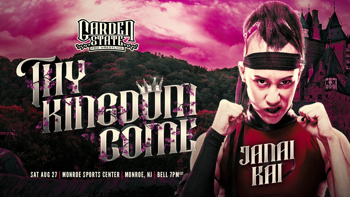 'THY KINGDOM COME' HUGE RETURN ANNOUNCEMENT: AFTER FACING OFF AGAINST MIYU YAMASHITA AND BILLIE STARKZ AT 'WELCOME TO EDEN', JANAI KAI LOOKS TO ADD HER FIRST GSPW WIN UNDER HER BELT! WHO'S GONNA STEP UP? VERY LIMITED TICKETS ON SALE AT: gspw-tkc-tix.eventbrite.com