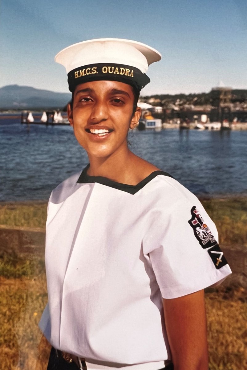 QAAPodcast's tweet photo. In ep. 14 we're joined by a former Chief of QUADRA CPO1 Sonya Purewal 2002.
 Sonya was a Cadet at RCSCC Beacon Hill, she pegs the 1998 Ceremony of the Flags and playing clarinet at Symphony Splash as a favourite Quadra memory. Go to Apple, Spotify or Google to hear this episode. https://t.co/vd370nyVjr