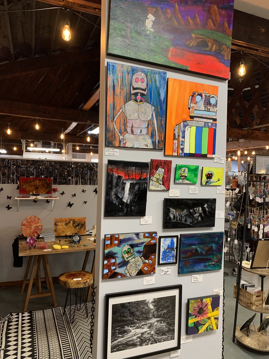 AnthonyContini's tweet photo. New Original artwork available to purchase at  @alleycatsmarket

  #continiart #art #robot #artist #ohio #painting #mixedmedia #photography https://t.co/DSkVI02Msm