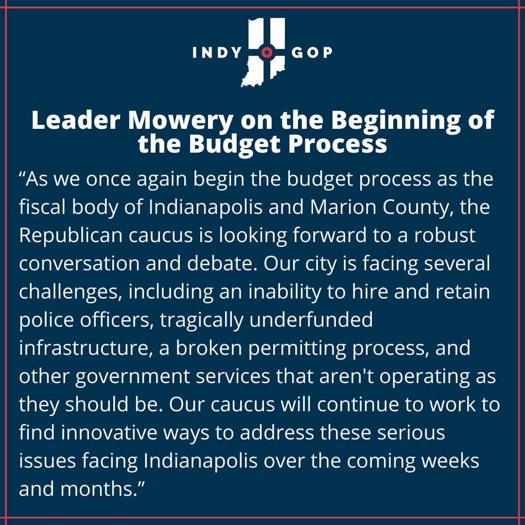 See minority leader <a href="/BrianMowery/">Brian Mowery</a>'s statement on the beginning of the budget process for 2023 below: