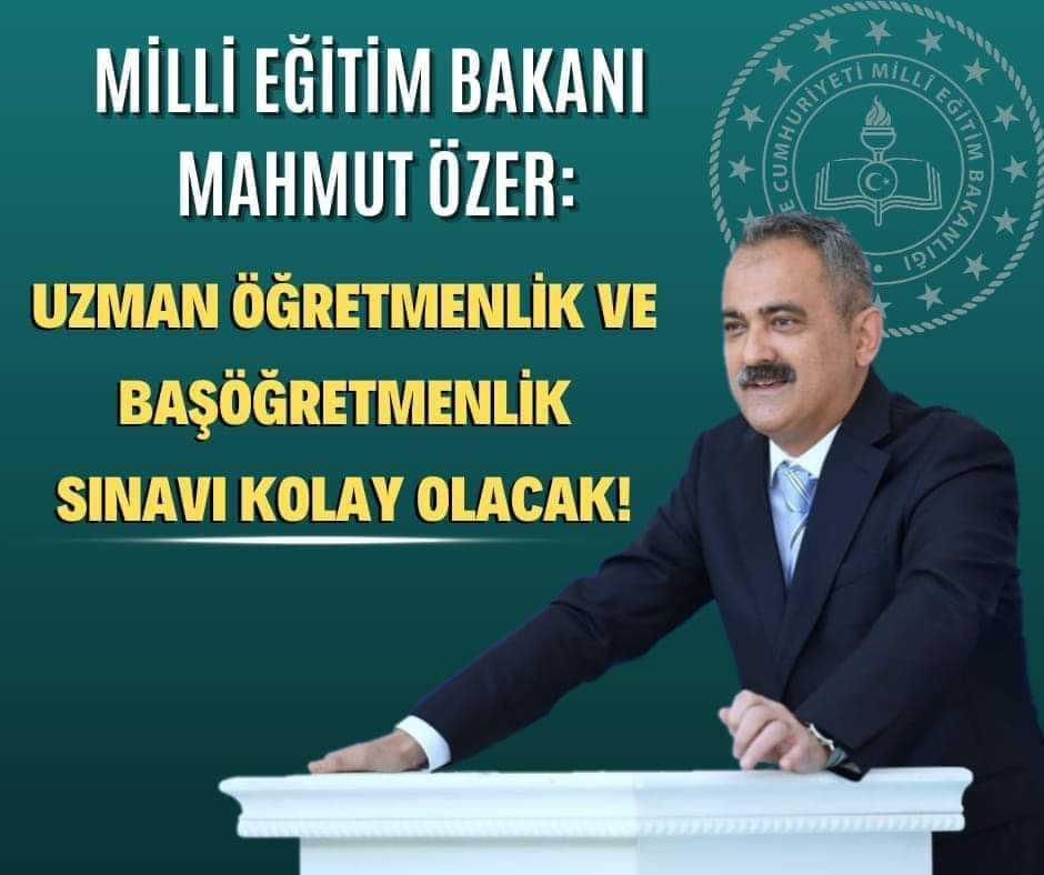 Çocuğa iğne yaparken hemşirenin "acımayacak" demesi gibi MEB Bakanının "sınav kolay olacak" demesi öğretmenlere hakaret etmekten başka bir şey değildir. #ogretmenlertekyürek