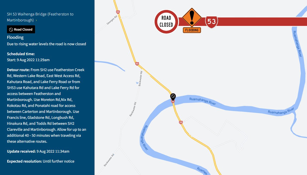 Waka Kotahi NZTA Wellington on Twitter "UPDATE 115PM The Waihenga