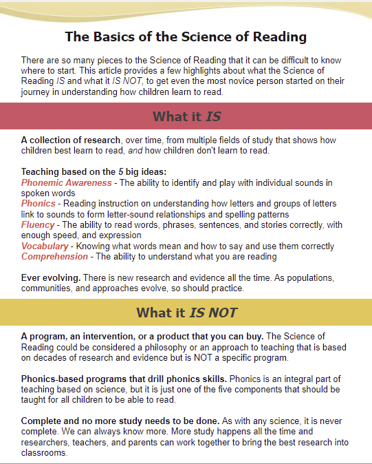 We sent out a newsletter article today! Are you brand new to the Science of Reading? This article isn't going to tell you everything you need to know, but it can get you started on your journey in understanding how kids learn to read. #SOR Check it out: conta.cc/3QKCfKj