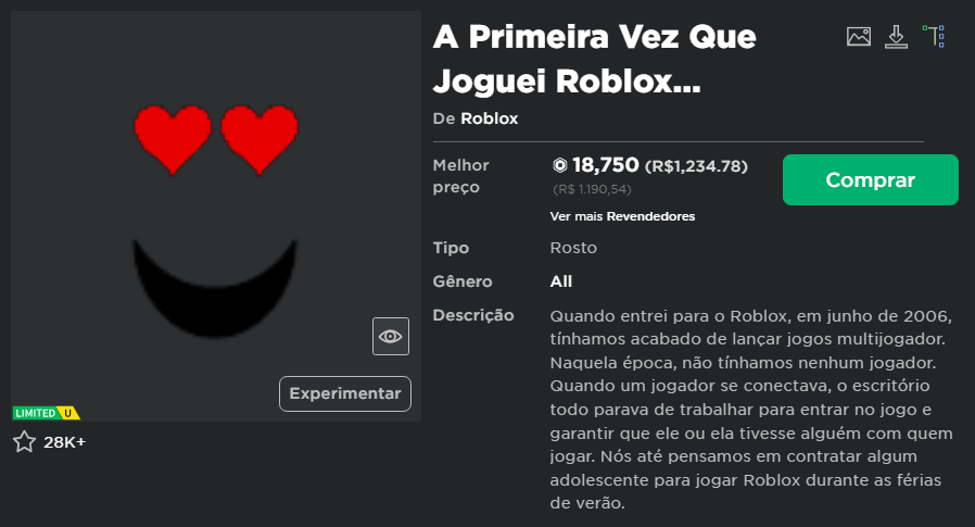 roblox rosto limited