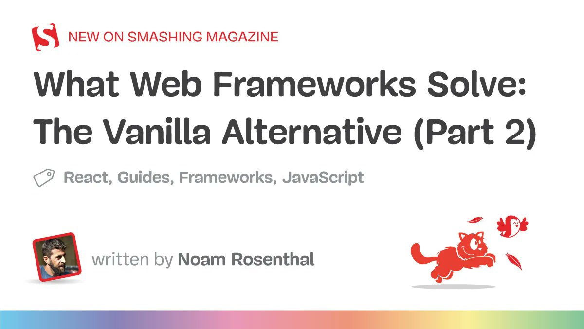 macronimous's tweet image. What #WebFrameworks Solve: The Vanilla Alternative bit.ly/3BSq7Cz