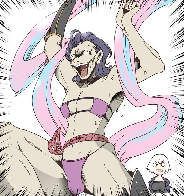 なんかポーズ似てる奴を用意したゼ⭐︎ #お前のふざけた絵と真面目な絵を比較してみろ 