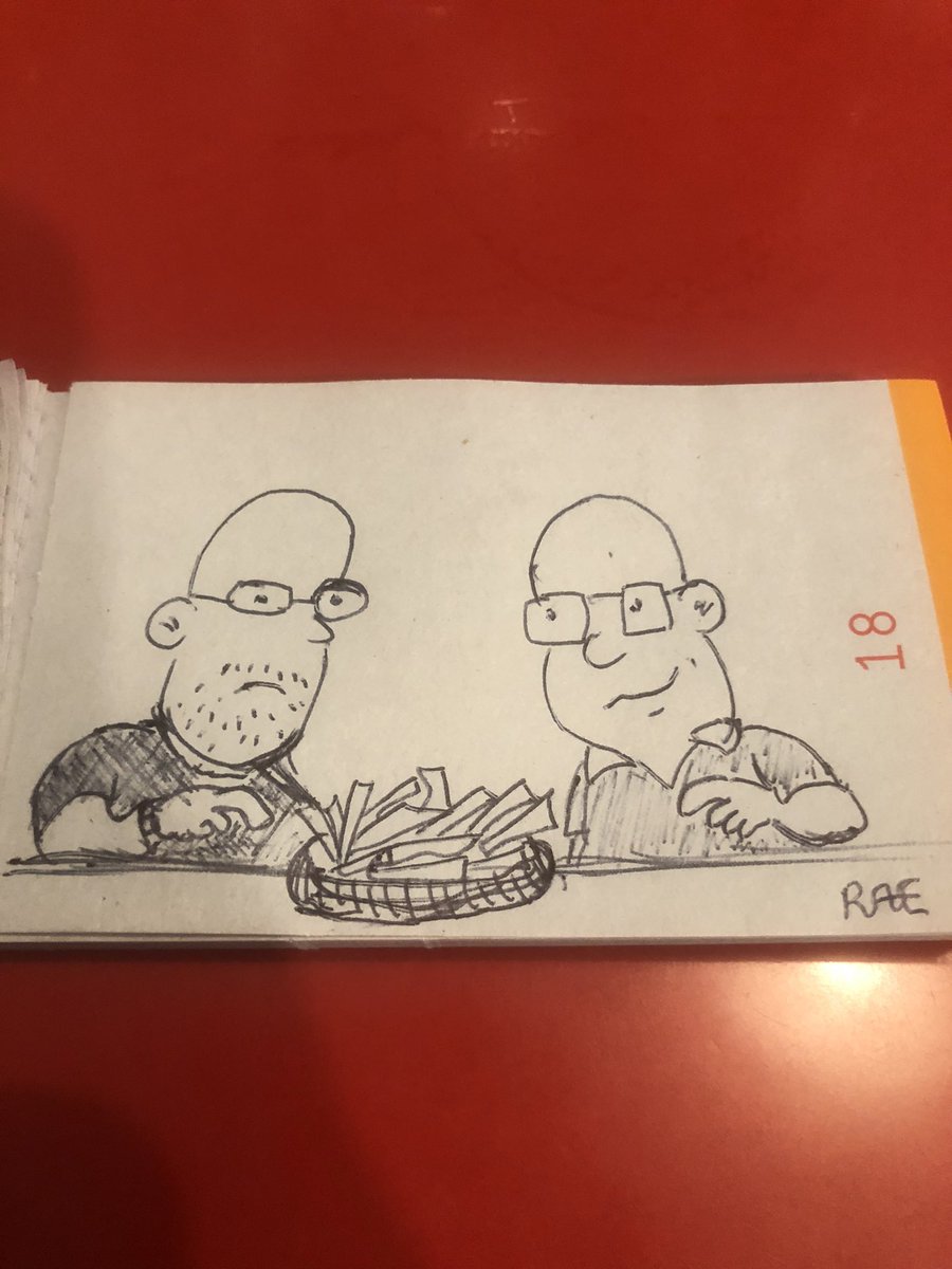 This is what my friends at the diner look like when they share some chips.
#doodle #friends #MyWastedLife