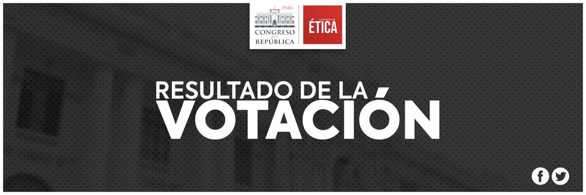 Con 8 votos a favor, 1 en contra y 6 abstenciones, la comisión APRUEBA el #InformeFinal que RECOMIENDA SANCIONAR por 120 días al Congresista Enrique Wong, así como elevar los actuados a la Subcomisión de Acusaciones Constitucionales.