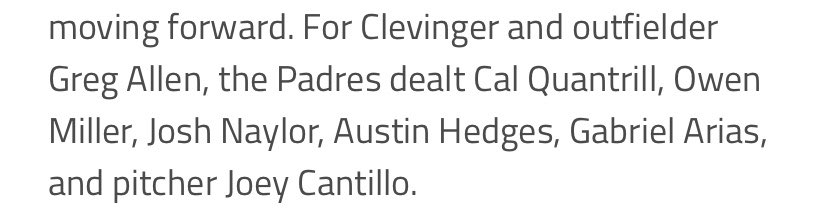 I often revisit the Mike Clevinger trade and smile.