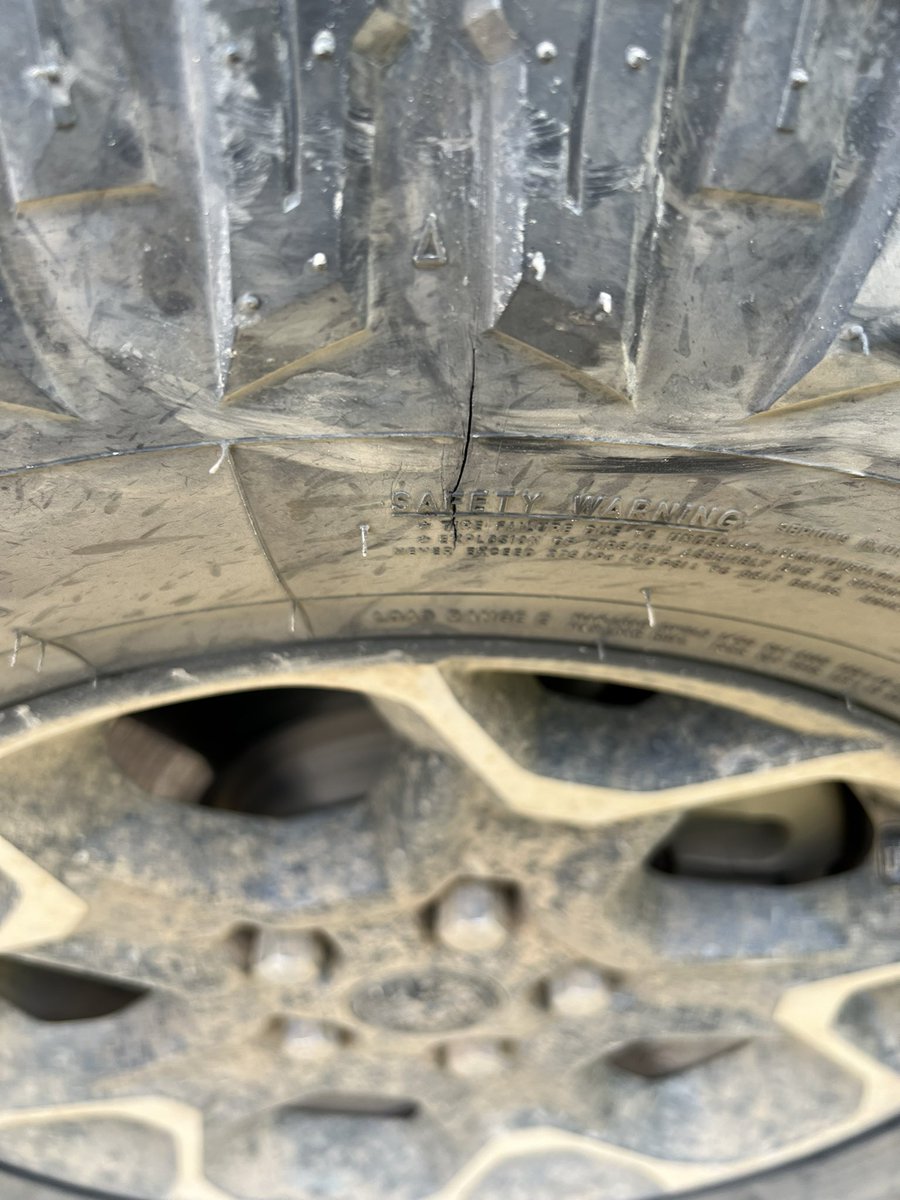 WeathermanWoods's tweet photo. @NittoTire my brand new Exo Grapplers have developed a radial crack after just 3 weeks. I contacted @TireBuyer last night to open a warranty claim. I’m a member of @co4x4RnR so I need dependable tires to help others. I hope we can make this right as this should not happen. https://t.co/YPrAeVHKx1