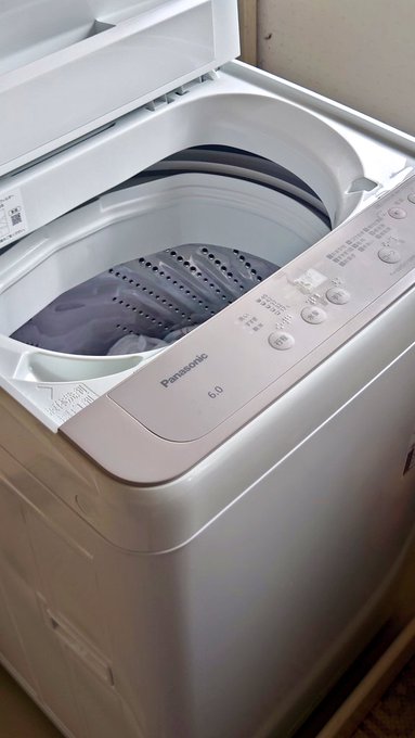 あ〜!できたてホヤホヤの洗濯機!
文明の勝利!!!🥺🥺🥺🥺 