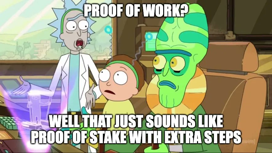 JakeAndStake's tweet photo. In 2017, I thought Proof of Stake was a malicious ponzi that would end Ethereum

I was wrong. Proof of Stake is better than Proof of Work

🧵👇 https://t.co/V2S8XvScvY