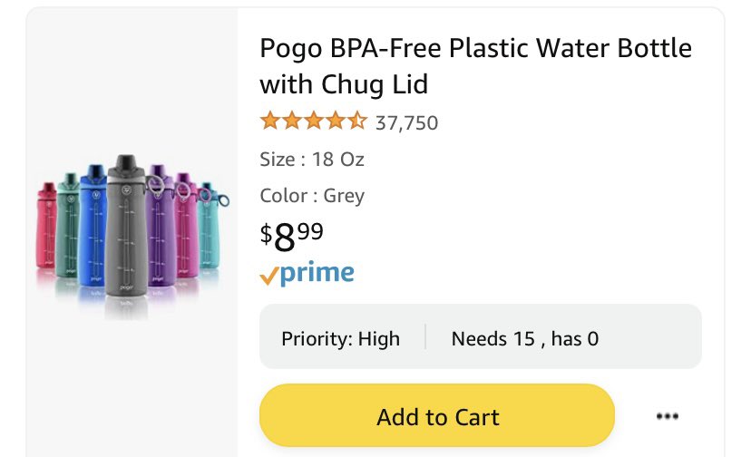 Teachers drop your #AmazonWishList and I’ll RT as many as possible! What under $10  item are you really hoping for? Mine is these water bottles!  #clearthelist #BacktoSchool2022 #education #TEACHers #teachertwitter #DonorsChoose #Amazon #buffalo