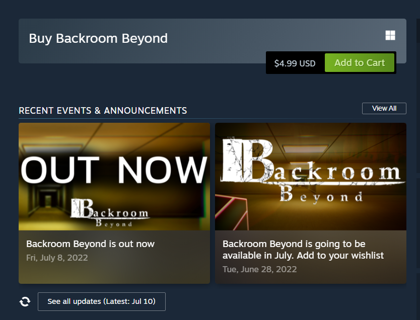DeadeGuard98's tweet photo. 14th key via @Keymailer

In #backroombeyond, nothing quite makes sense... At least, not yet!?

This #indiegame is part of a slew of horror titles with "backroom" in the name.

A simplistic Portal that's much too sluggish in pace~

[Poke your head in this thread or BACK off👇] https://t.co/GMkkWRUOF9