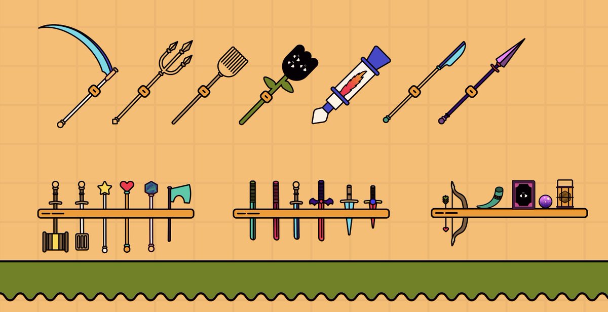 ⚡️Esther's Armoury drops next week, but I want more weapons to add. 

What would you like to see?