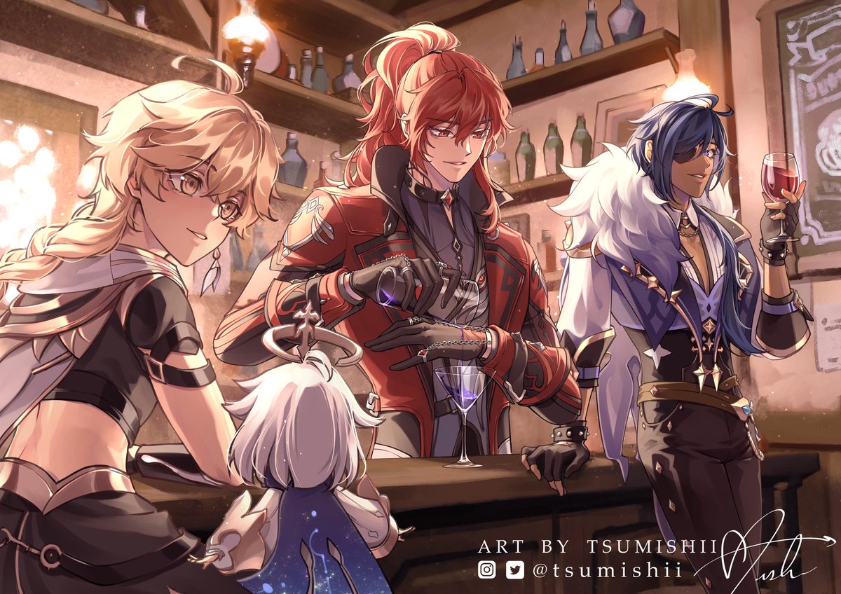 tsumishii's tweet image. Diluc skin got me 💘
#genshinimpact #原神 #genshin