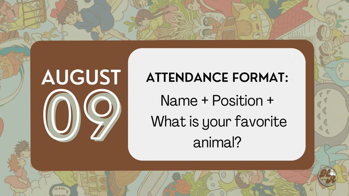 ㅤ

       ʚ KAPE ATTENDANCE.⠀⠀ ☕ ɞ

        The attendance will only be
         valid until 1O:OO pm only.
ㅤ
ㅤ