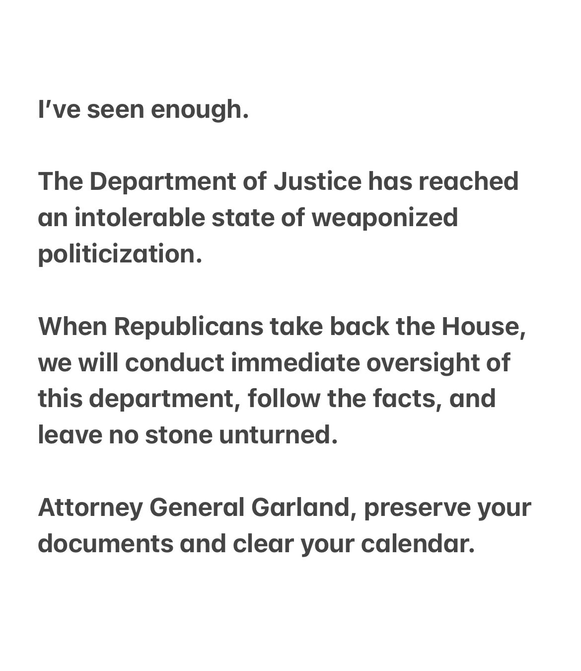 stann2 on Twitter "Top story GOPLeader 'Attorney General Garland