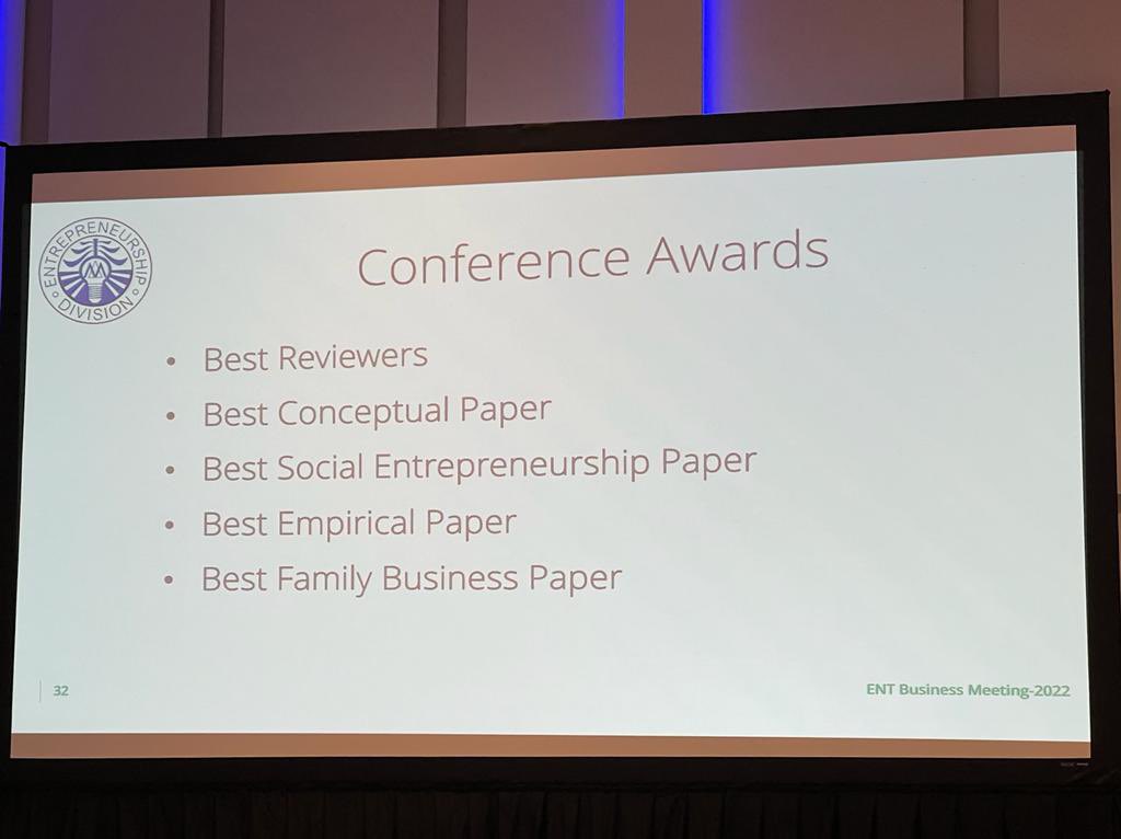 We didn’t win, but it was still super cool to be nominated among the Best Papers for the <a href="/ENT_Div_AoM/">ENTDivision_AoM</a> at <a href="/AOMConnect/">Academy of Management</a> 2022 with @mariocampana <a href="/martagaspa/">marta gasparin</a> and Amanda Shantz for our paper Unconventional entrepreneurship: shaping practices within Fablabs journals.aom.org/doi/abs/10.546…
