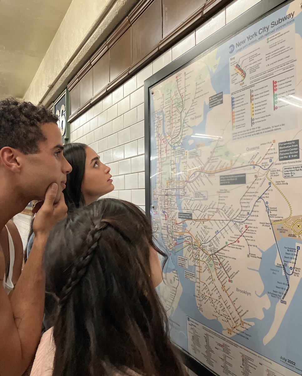 Jenna Ortega, Mason Gooding and Melissa Barrera on the set of #Scream6.