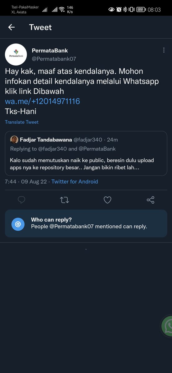 fadjar340's tweet photo. @PermataBank https://t.co/VkO3PNlpBp