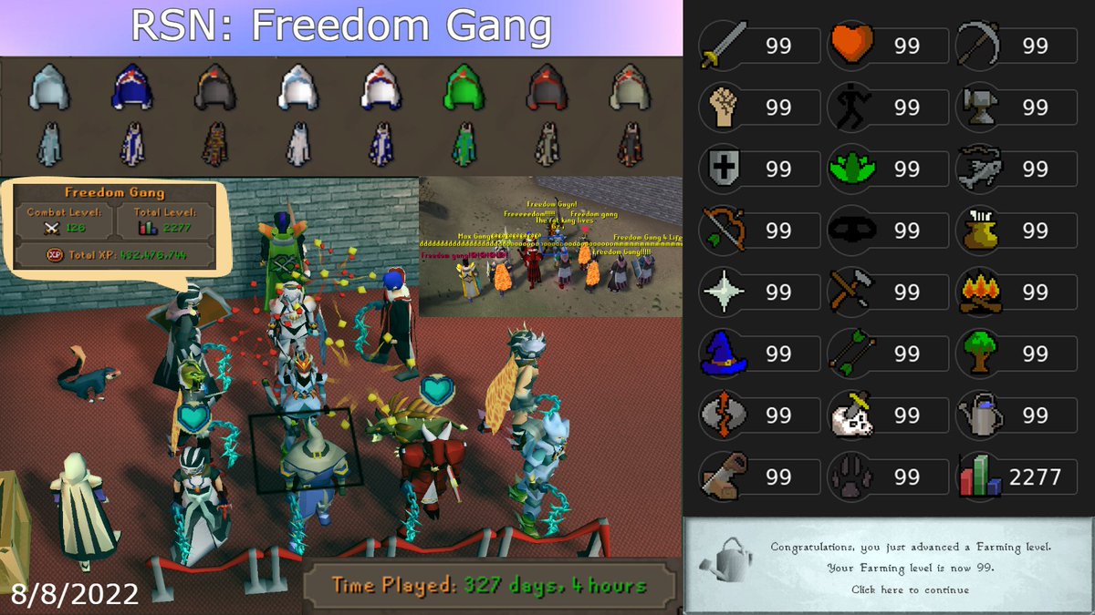 I maxed today on #osrs.