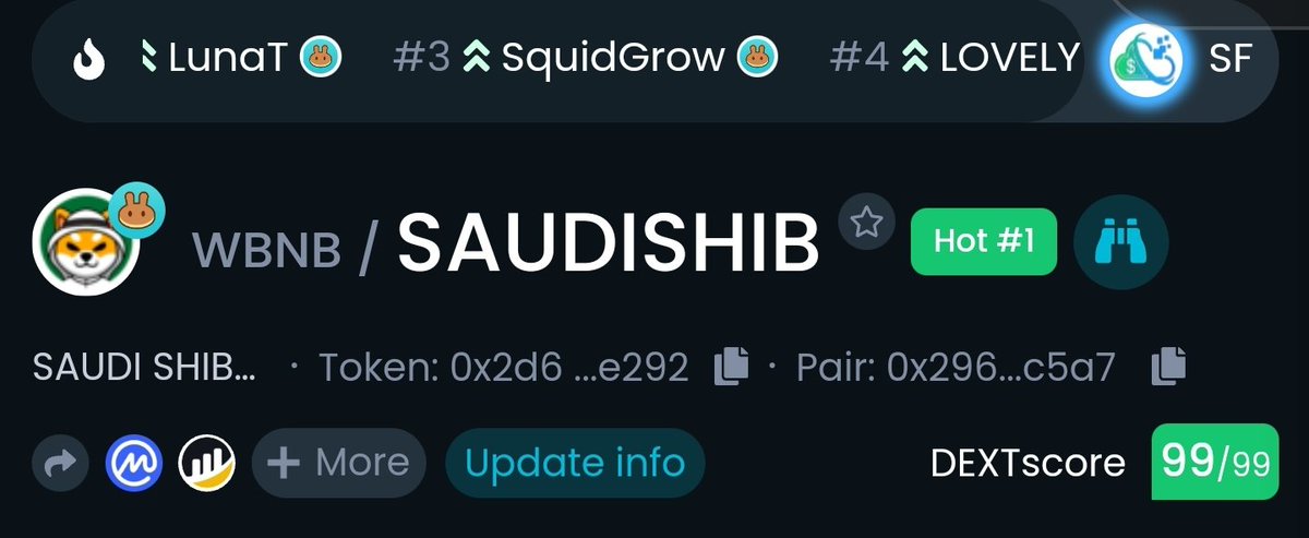 Did you see #SaudiShibaInu trending today? #1 on <a href="/DEXToolsApp/">DEXTools</a> once again