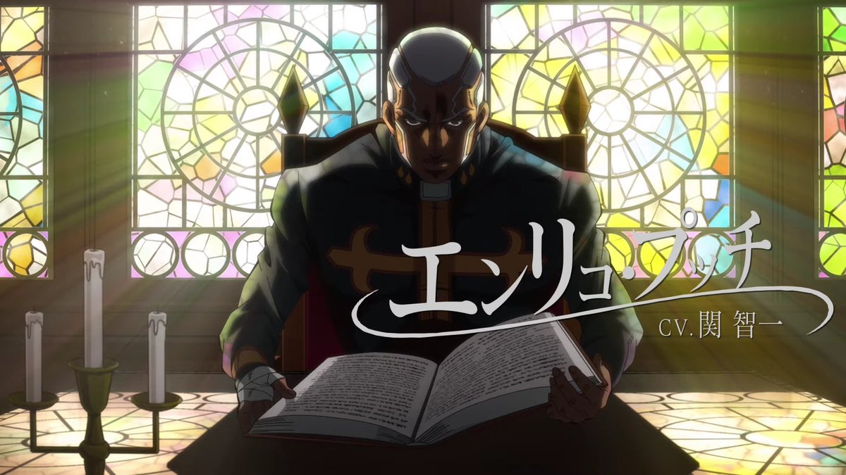 The stained-glass windows and dramatic lighting really add a lot to this scene 