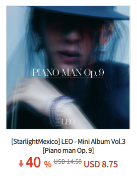 Ktown4u_main's tweet photo. KTOWN4U x @StarlightMexico 

📀LEO - Mini Album Vol.3 [Piano man Op. 9]

💗 Sign up👉https://t.co/9WkcwZJWVr
💗 40% OFF👉 https://t.co/lLyHEIqHP8 https://t.co/oA9GFxV7dU
