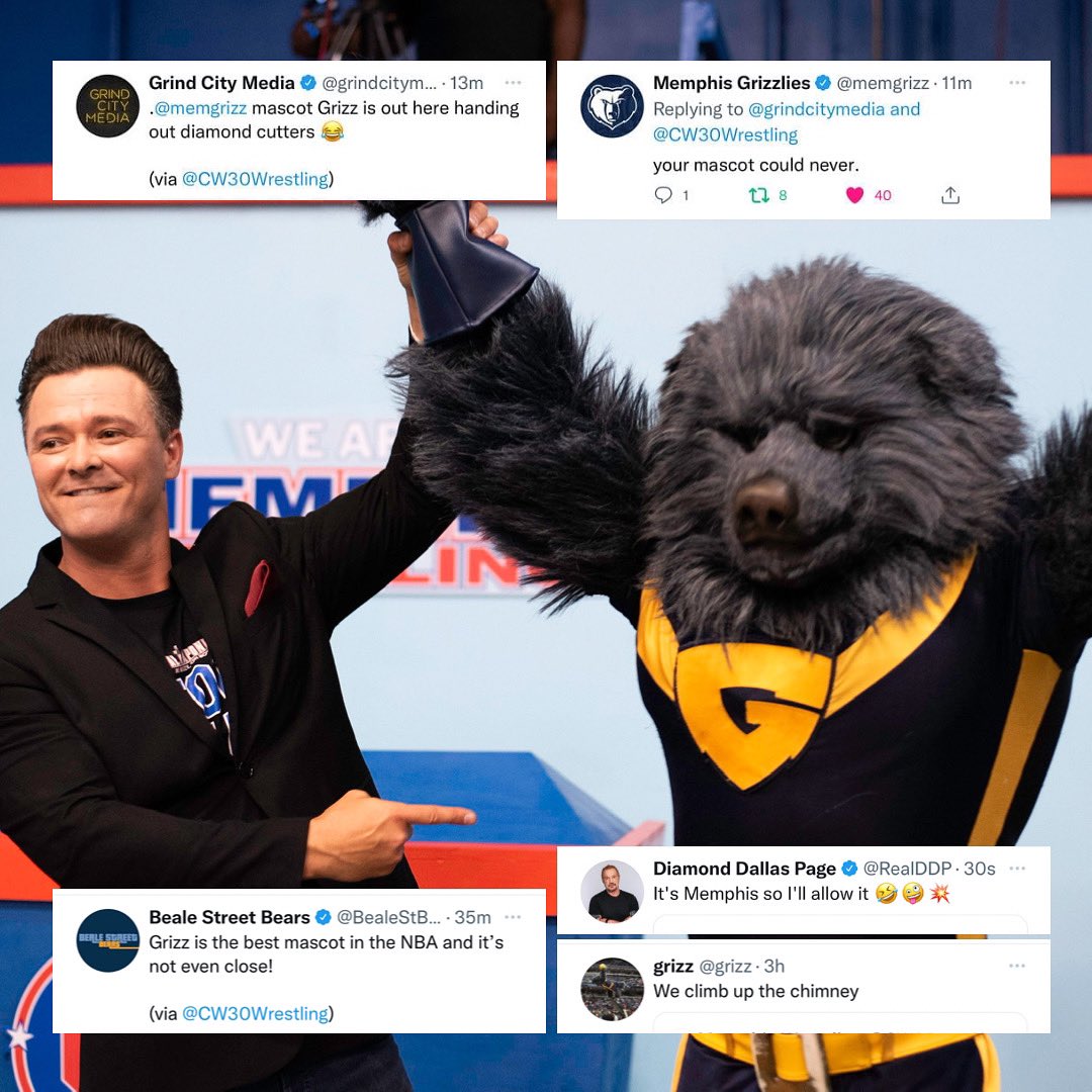 Lots of love for SUPER GRIZZ! Diamond Dallas Page approves! 💎💥

#MemphisWrestling