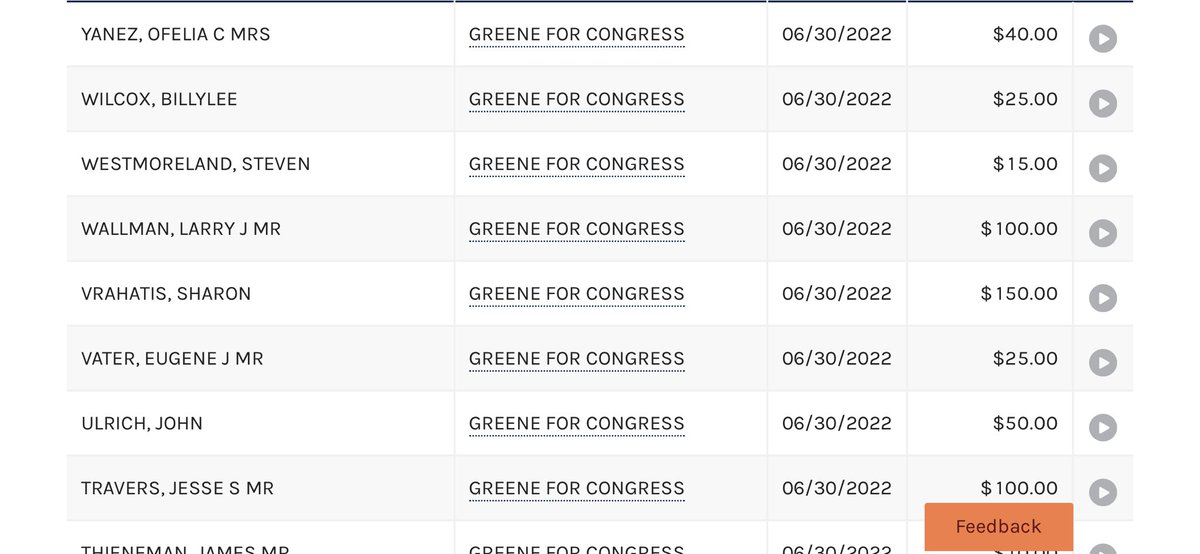 desireeforLA's tweet photo. Defund @RepMTG! No seriously. Who tf are these donors? https://t.co/P4GasHcCFC