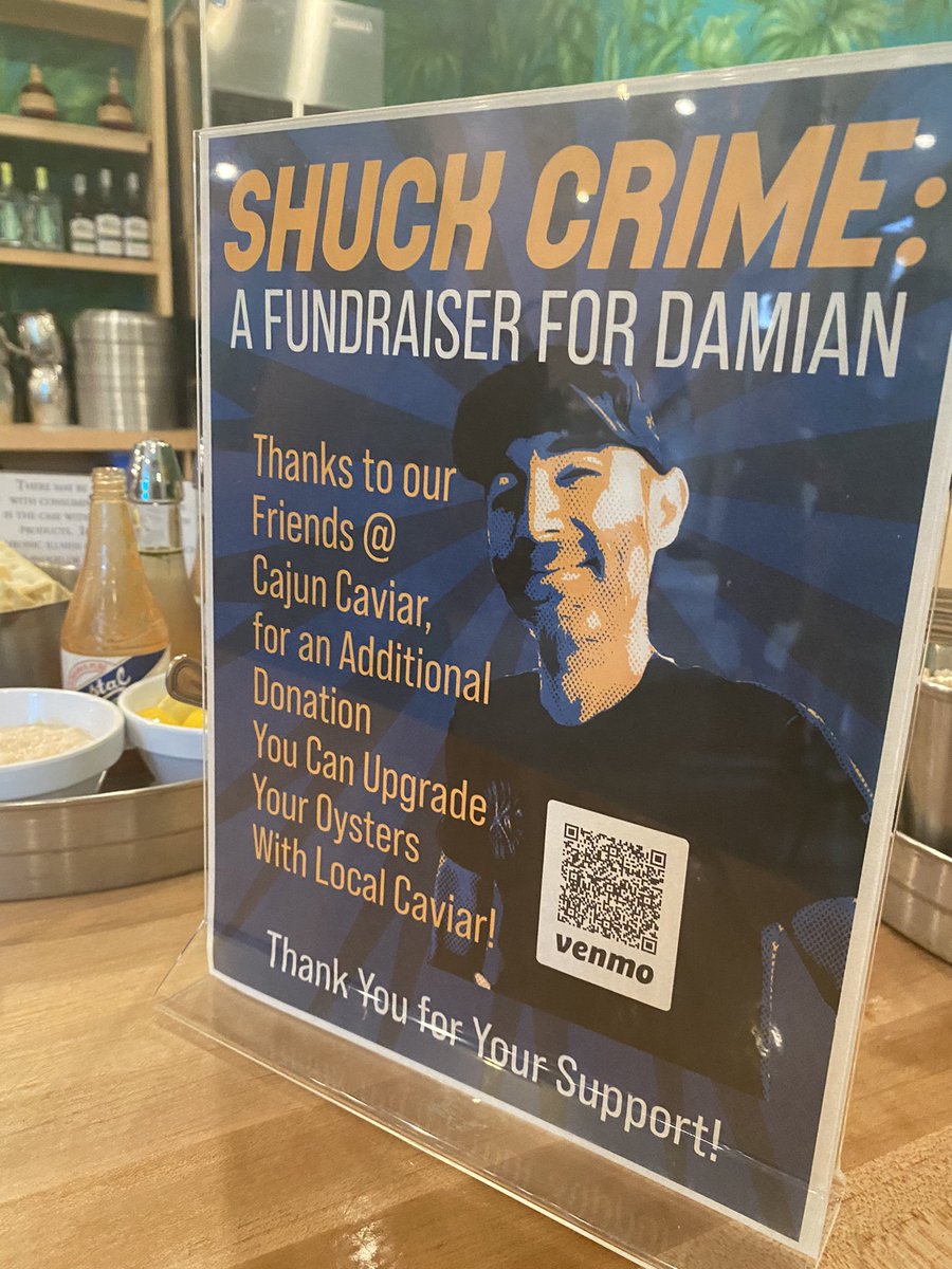 Cassiewdsu's tweet photo. Sidecar patio and oyster bar is raising money for one of their bartenders who was violently attacked on his way home from work. This is an effort to shuck crime as it continues to impact businesses and people in the Warehouse District. https://t.co/ZsJE1kfBjz